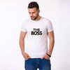 Funny couple shirts The real boss