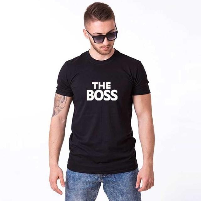 Funny couple shirts The real boss