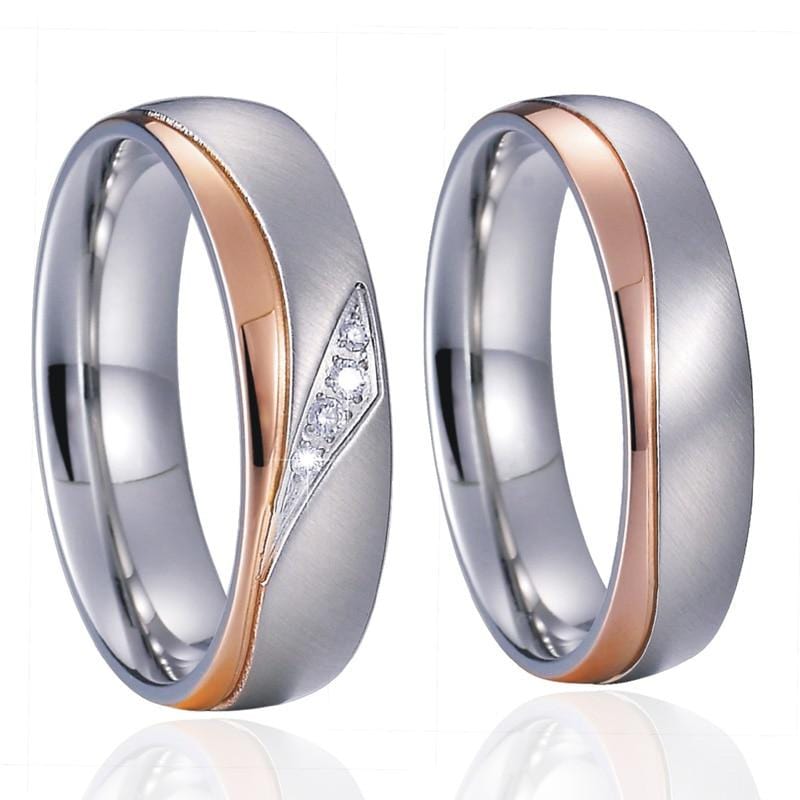 Rose gold promise ring simple