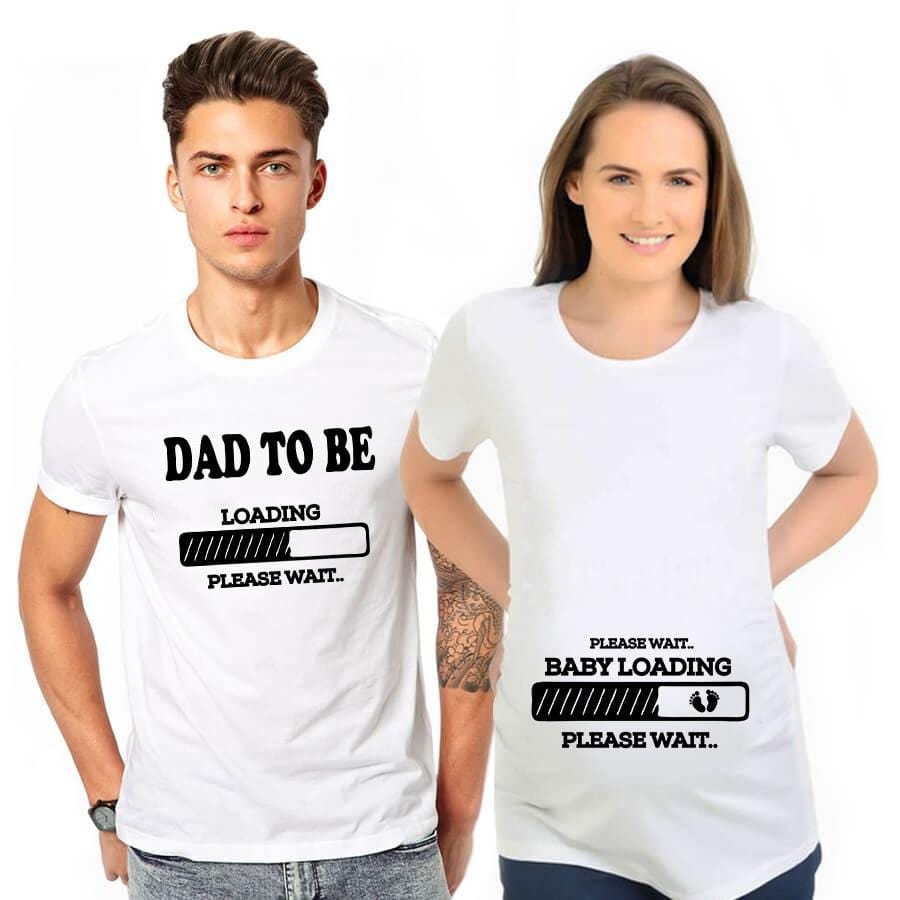 Dad and mom to be shirts
