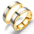 Husband and wife wedding rings
