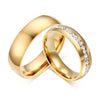 Engagement couple wedding ring set gold