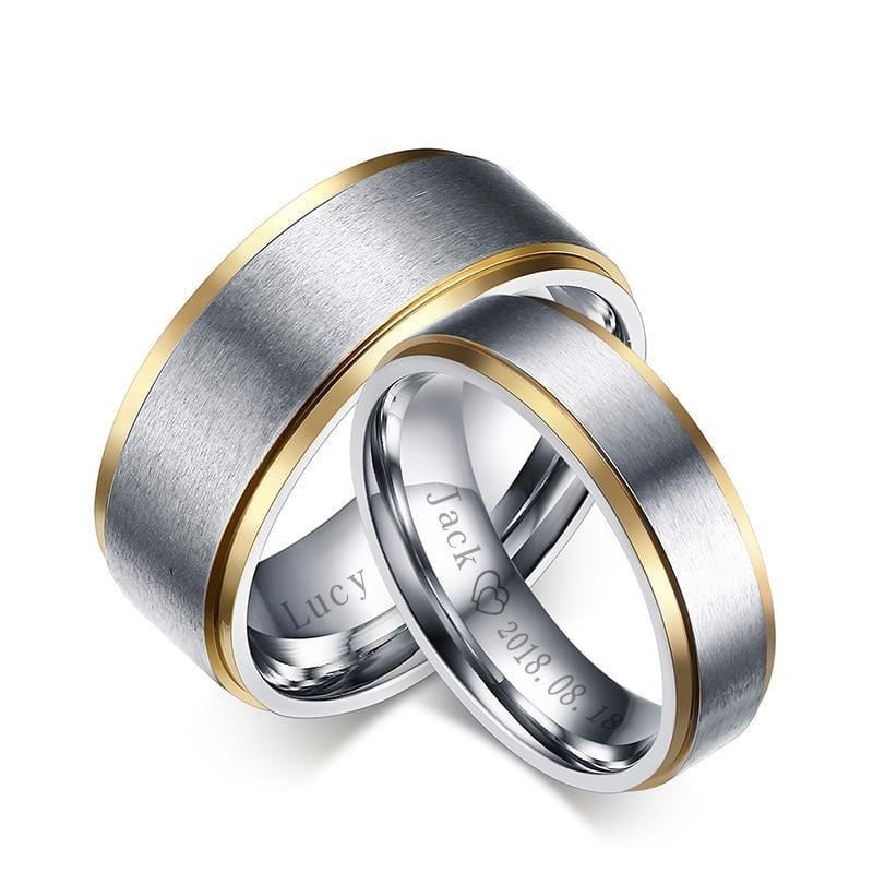 Silver Matching rings for boyfriend and girlfriend