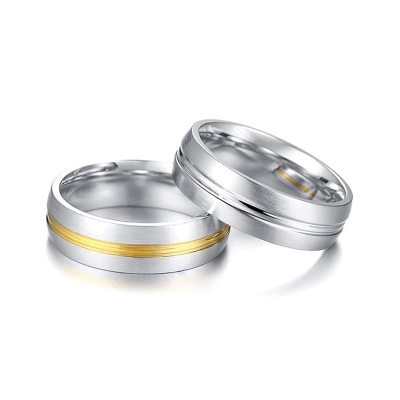 Wedding rings set for man and woman