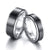 Black and silver wedding rings