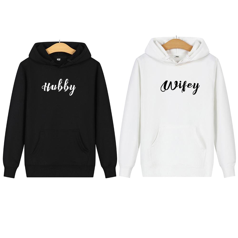 Hubby wifey couple hoodies
