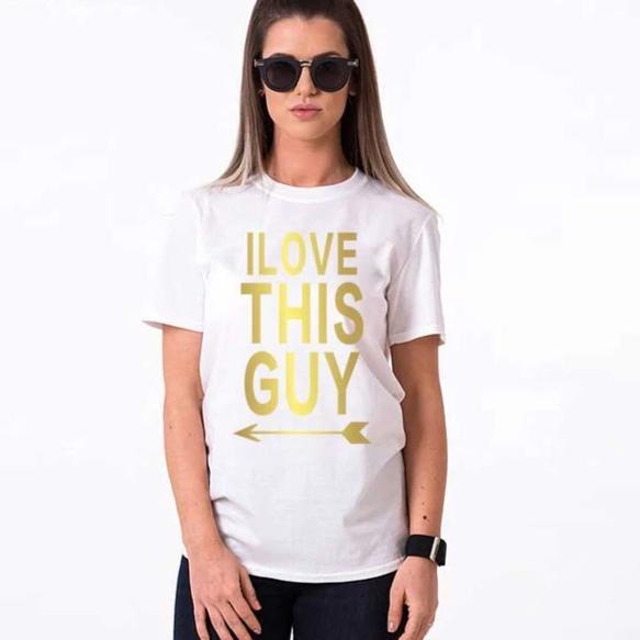 Matching shirts I Love this girl guy