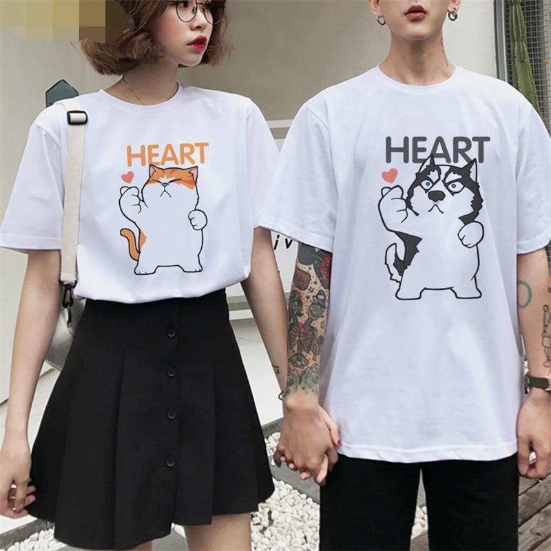 Funny couples shirts Cat Dog
