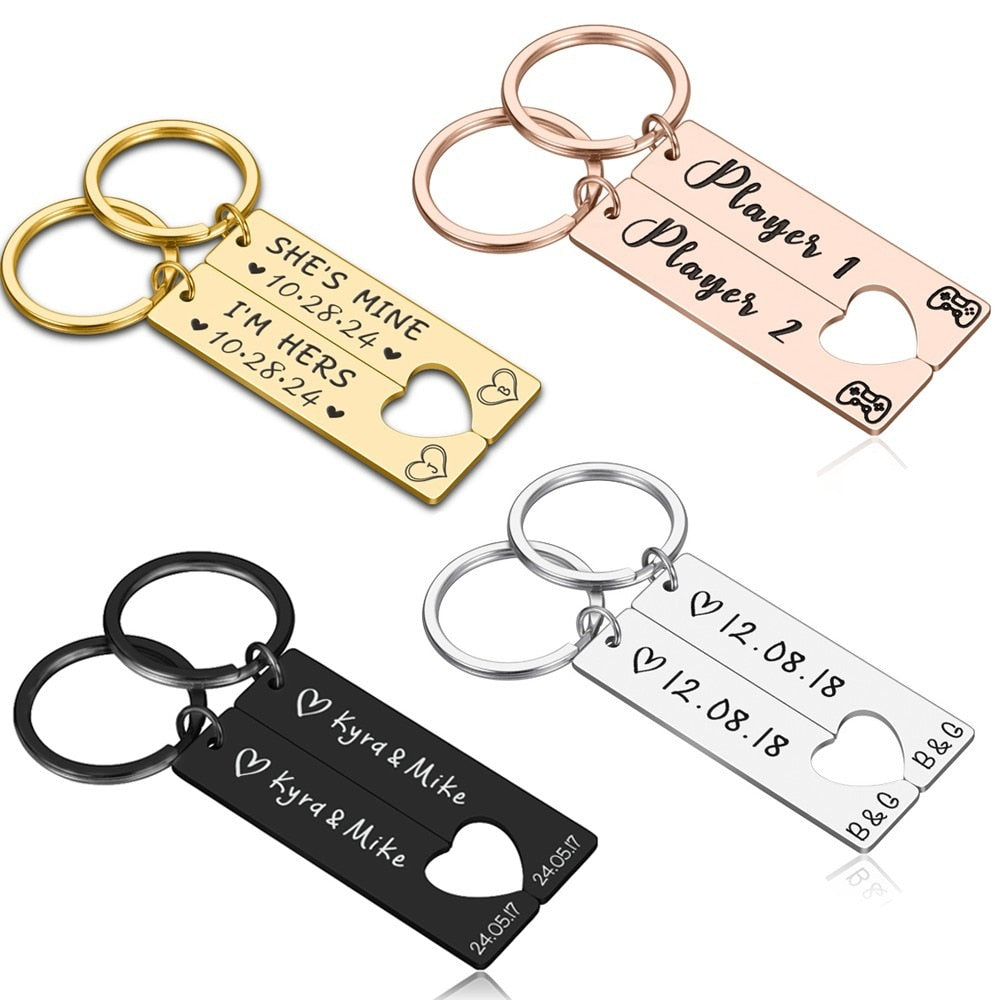 Personalized Keychains for Couples