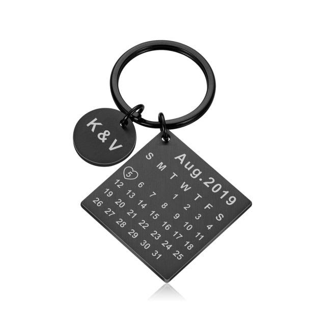 Couple Calendar Keychain