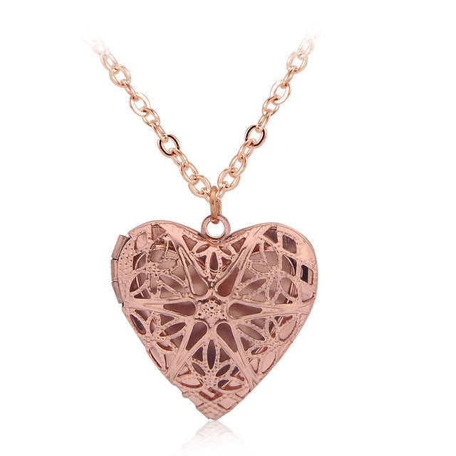 Heart Locket Necklace for Couples