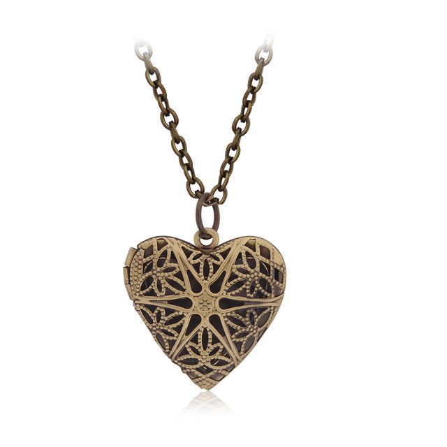 Heart Locket Necklace for Couples