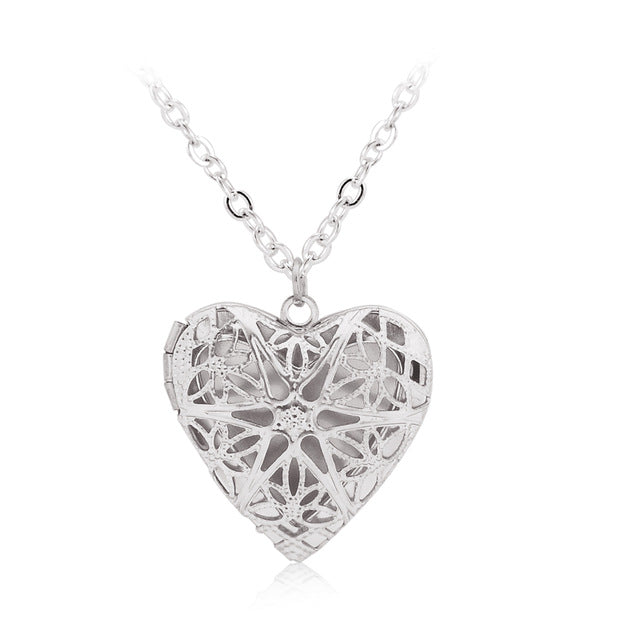 Heart Locket Necklace for Couples