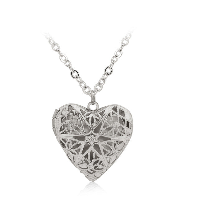 Heart Locket Necklace for Couples