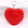 Heart Pom Pom Keychain