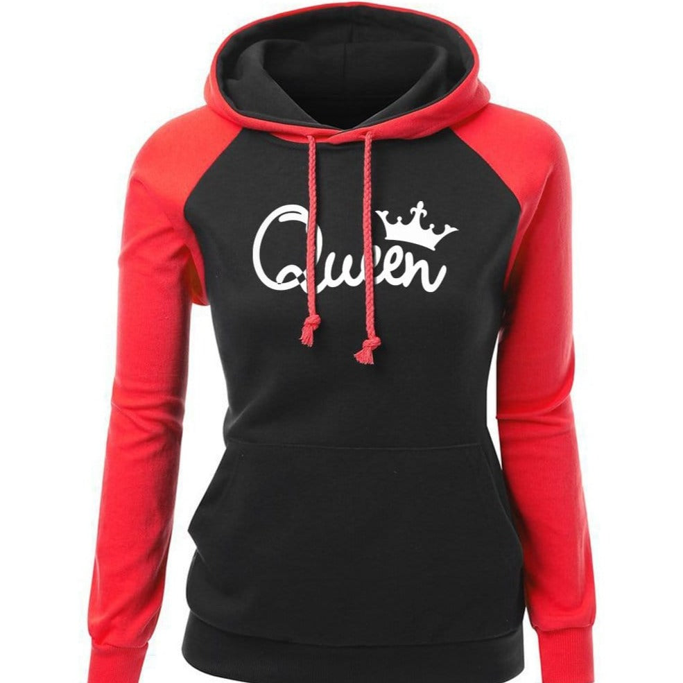 Queen hoodie red and black