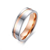 Rose gold couple rings