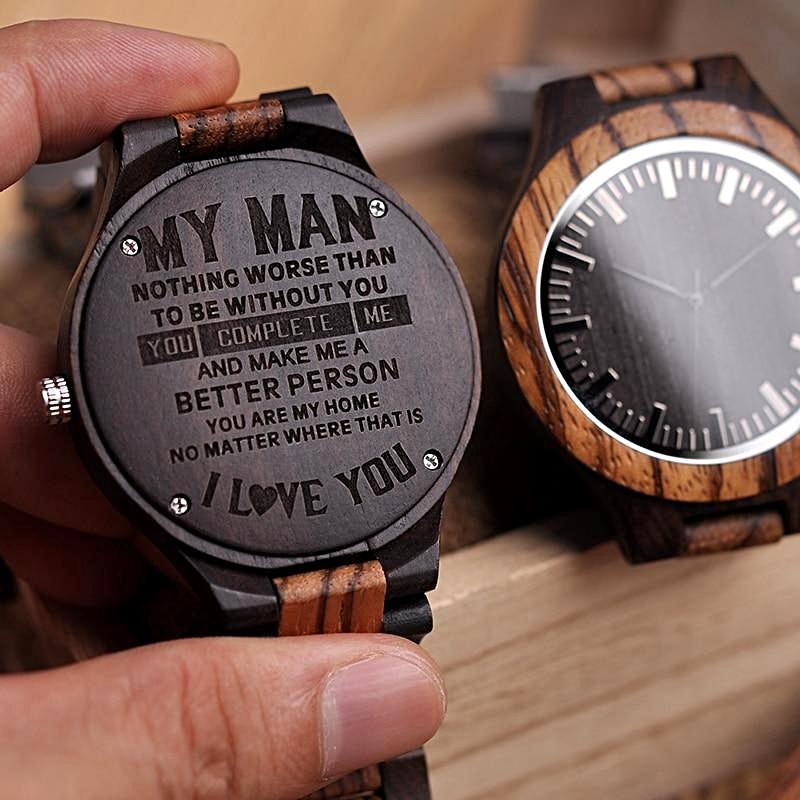 Reloj personalizado grabado para hombre | Mi meta en pareja