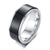 Black and silver wedding rings