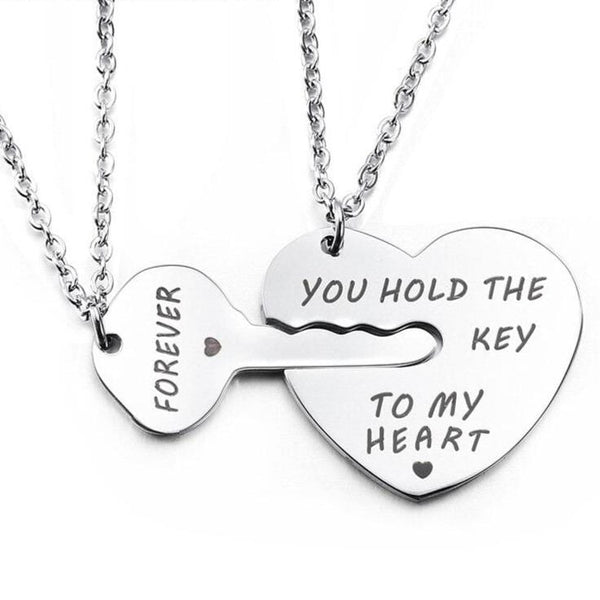 Lock and Key Matching Necklaces | My Couple Goal