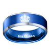 Blue queen and King rings for couple