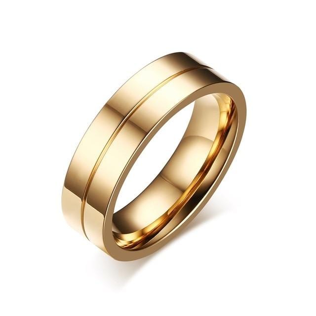 Gold band promise ring