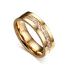 Gold band promise ring