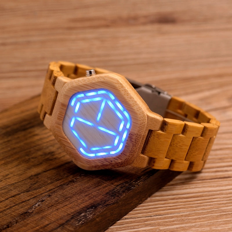 Wooden Led Watch