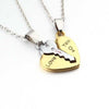 Key and Heart Necklace Set for Couples