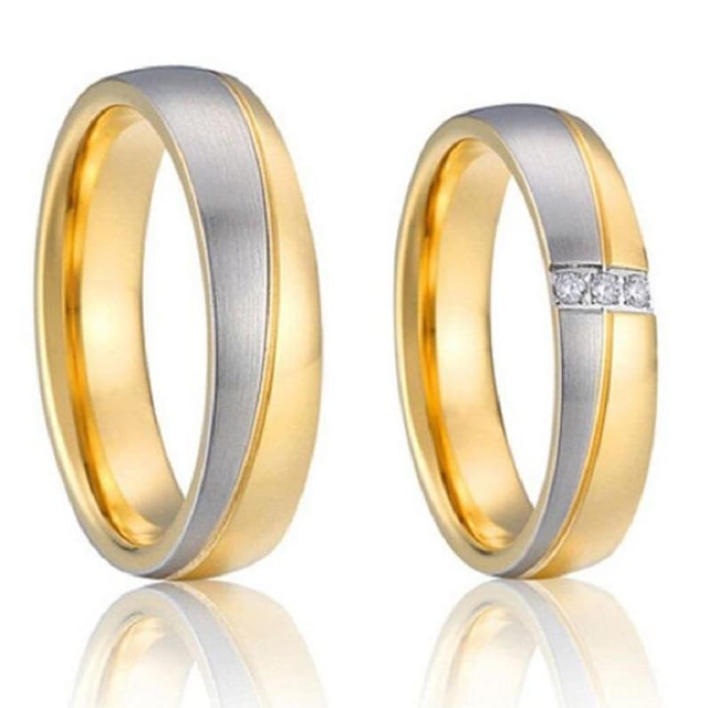 Gold and silver promise rings