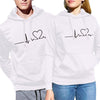 Couple hoodies heartbeat