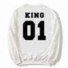 King and queen sweatshirts