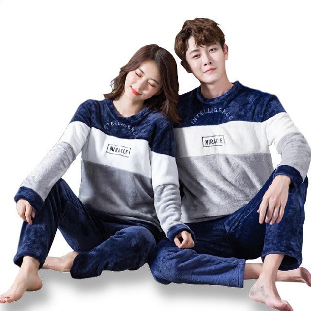 Gray Matching Couple Pajamas
