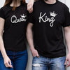 Queen and king white crown shirt