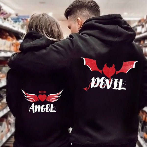 Angel and devil hoodie