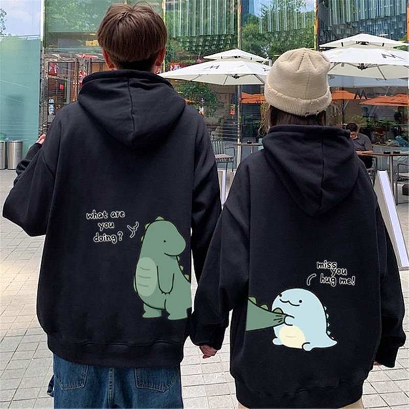 Dinosaur couple hoodie