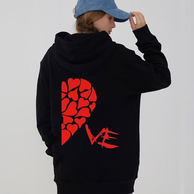 Broken heart angel store and devil hoodie