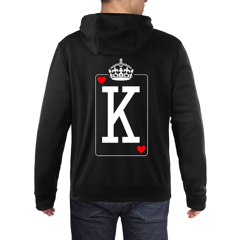 King and queen cards couple hoodies