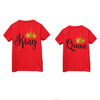 King and queen couple t shirts gold crown