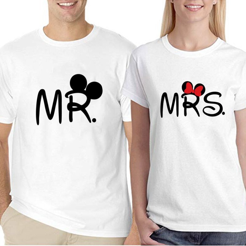 Mr and mrs store mickey mouse shirts