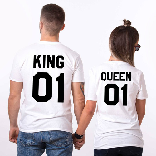 King and queen couple t shirts